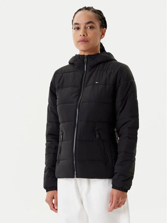 Tommy Jeans Преходно яке DW0DW20959 Черен Slim Fit – Дамски преходни якета