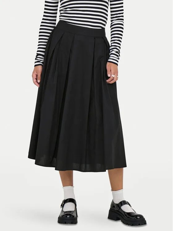 ONLY Пола тип трапец Maila 15369555 Черен Regular Fit – Дамски поли тип трапец