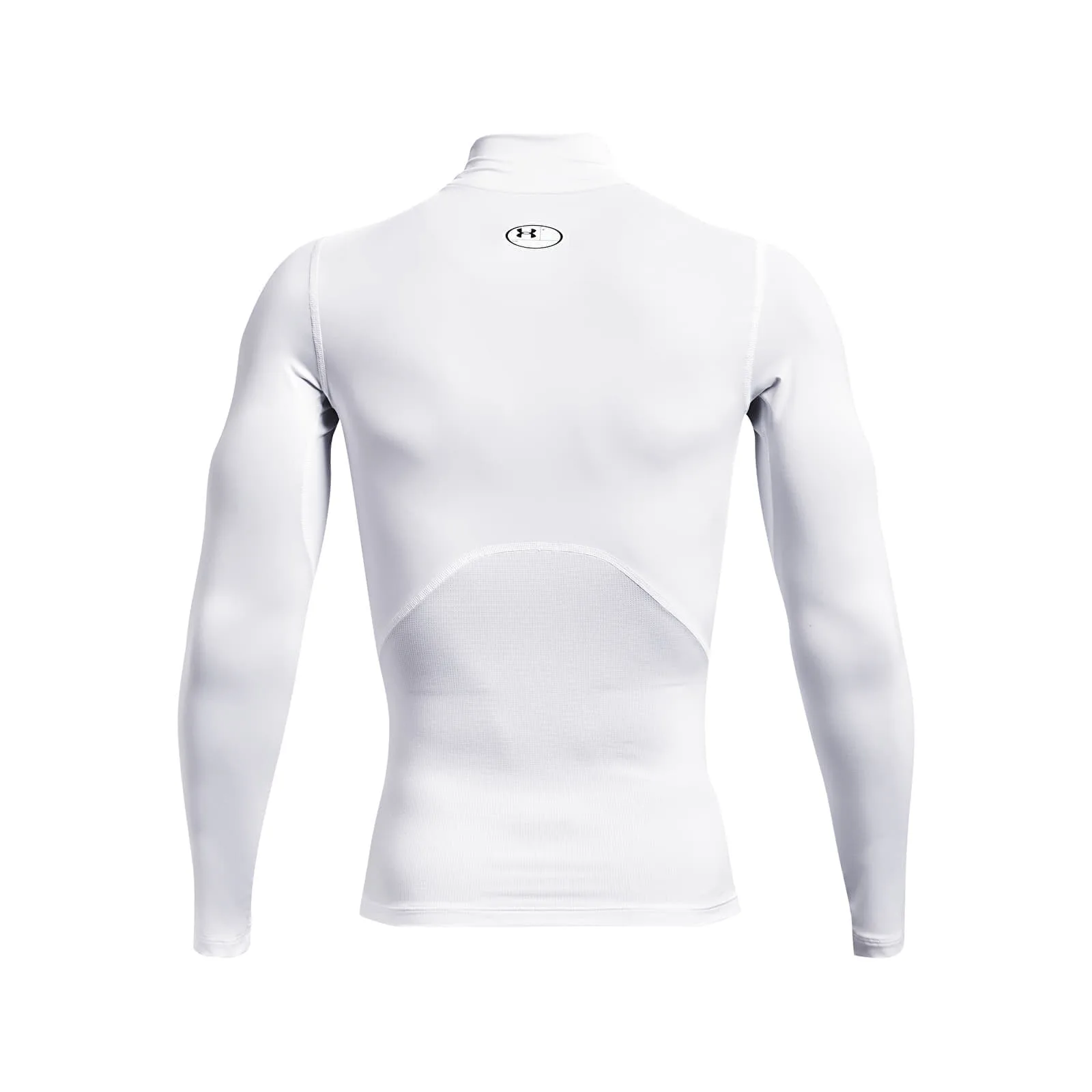 Мъжка тениска Under Armour Hg Comp Mock бяла/черна – White|Black – Мъжки тениски с къс ръкав