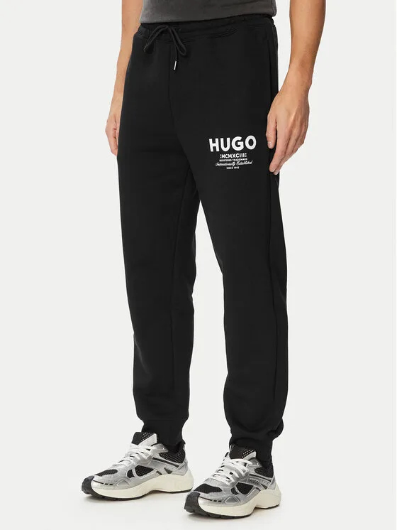 HUGO Долнище анцуг Nevez 50510734 Черен Loose Fit – Мъжки спортни панталони