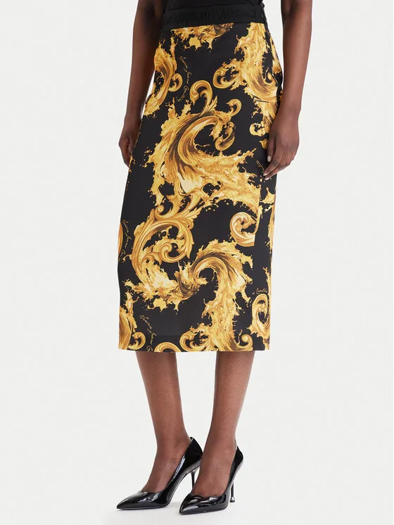 Дамска пола тип молив Versace Jeans Couture NS820 черна – Черен – Дамски поли тип молив