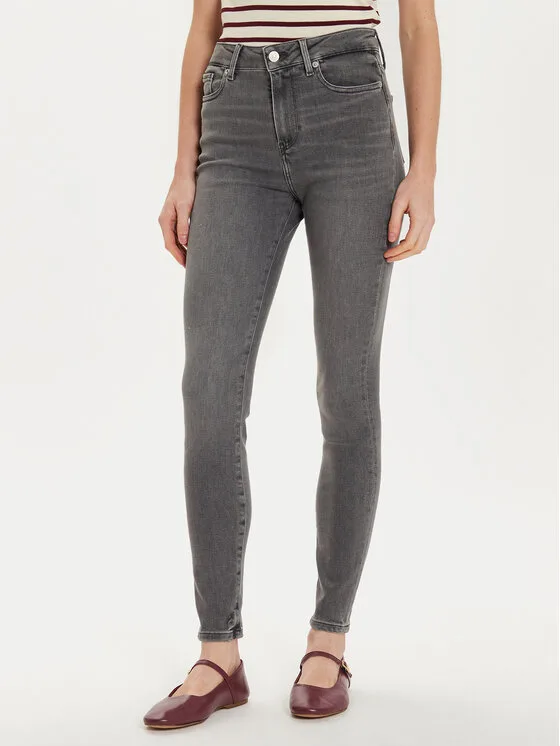Tommy Hilfiger Дънки Harlem WW0WW44117 Сив Skinny Fit – Дамски skinny дънки