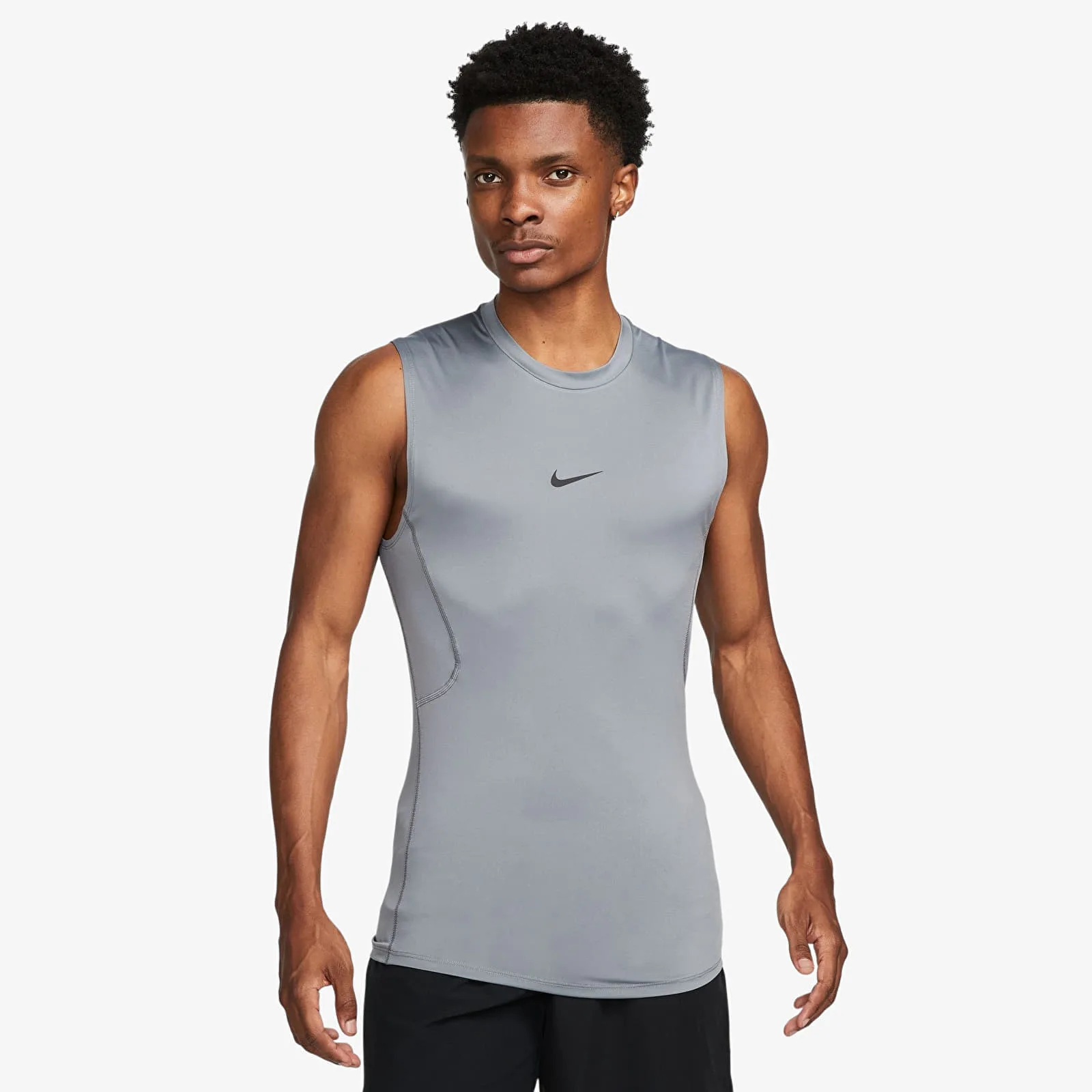 Nike Pro Men's Dri-FIT Tight Sleeveless Fitness Top Smoke Grey/ Black M – Smoke Grey|Black – Мъжки потници
