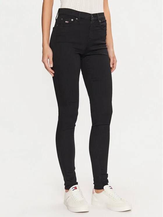 Tommy Jeans Дънки Nora DW0DW19935 Черен Skinny Fit – Дамски skinny дънки