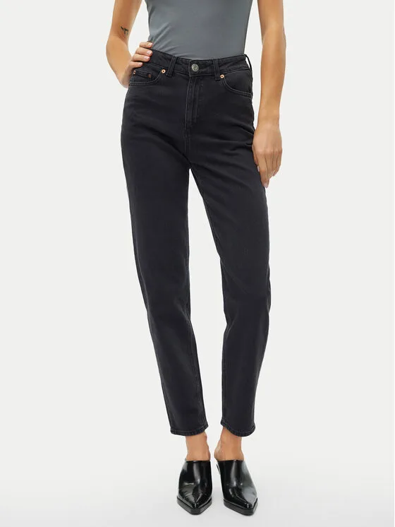 Vero Moda Дънки Tessa 10302983 Сив Mom Fit – Дамски boyfriend дънки