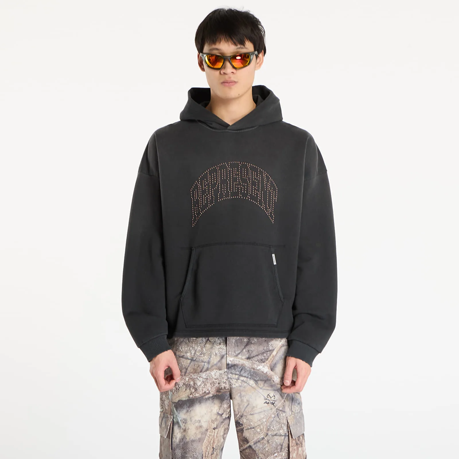 Суитшърт REPRESENT Embellished Hoodie UNISEX Stained Black L – Мъжки худита