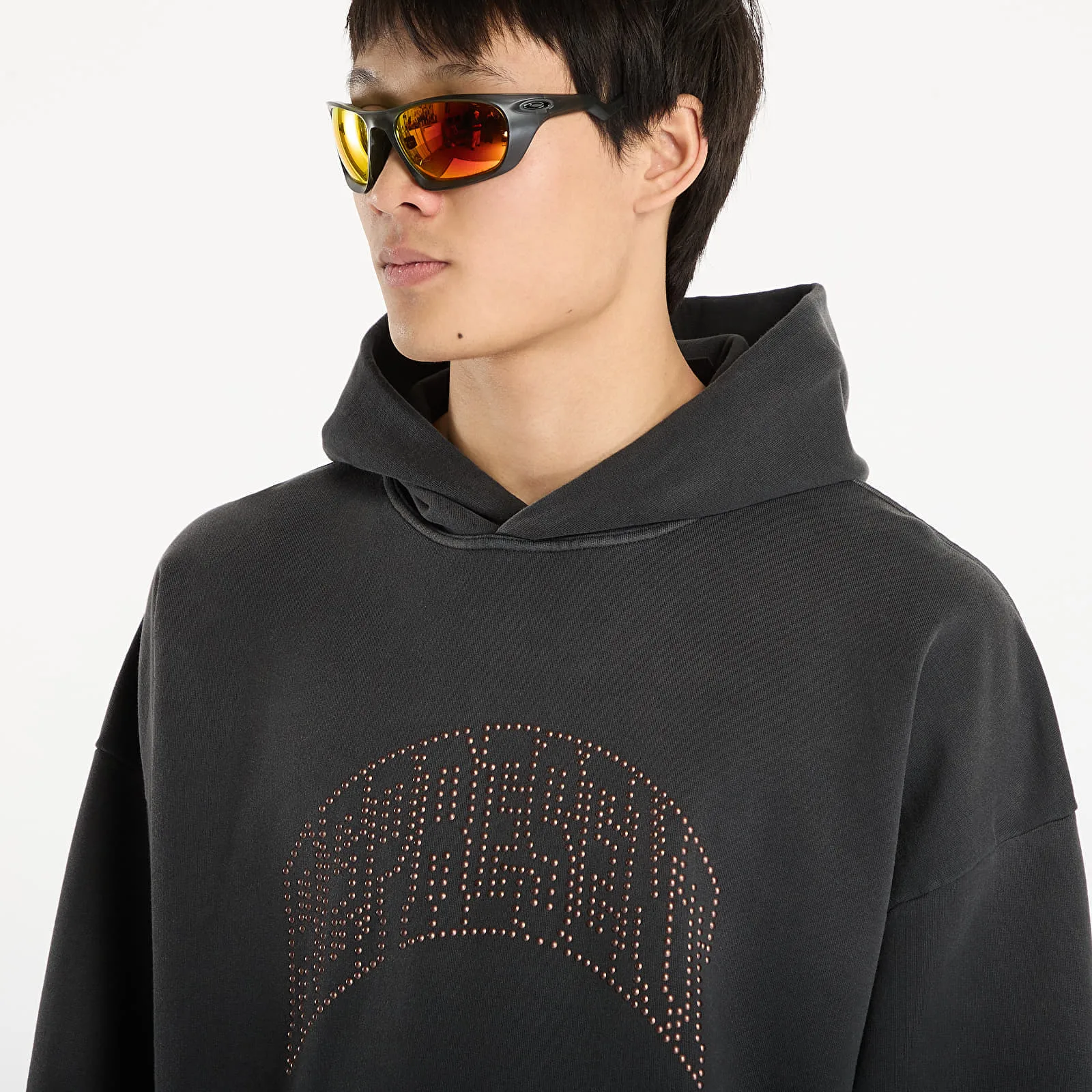 Суитшърт REPRESENT Embellished Hoodie UNISEX Stained Black L – Мъжки худита
