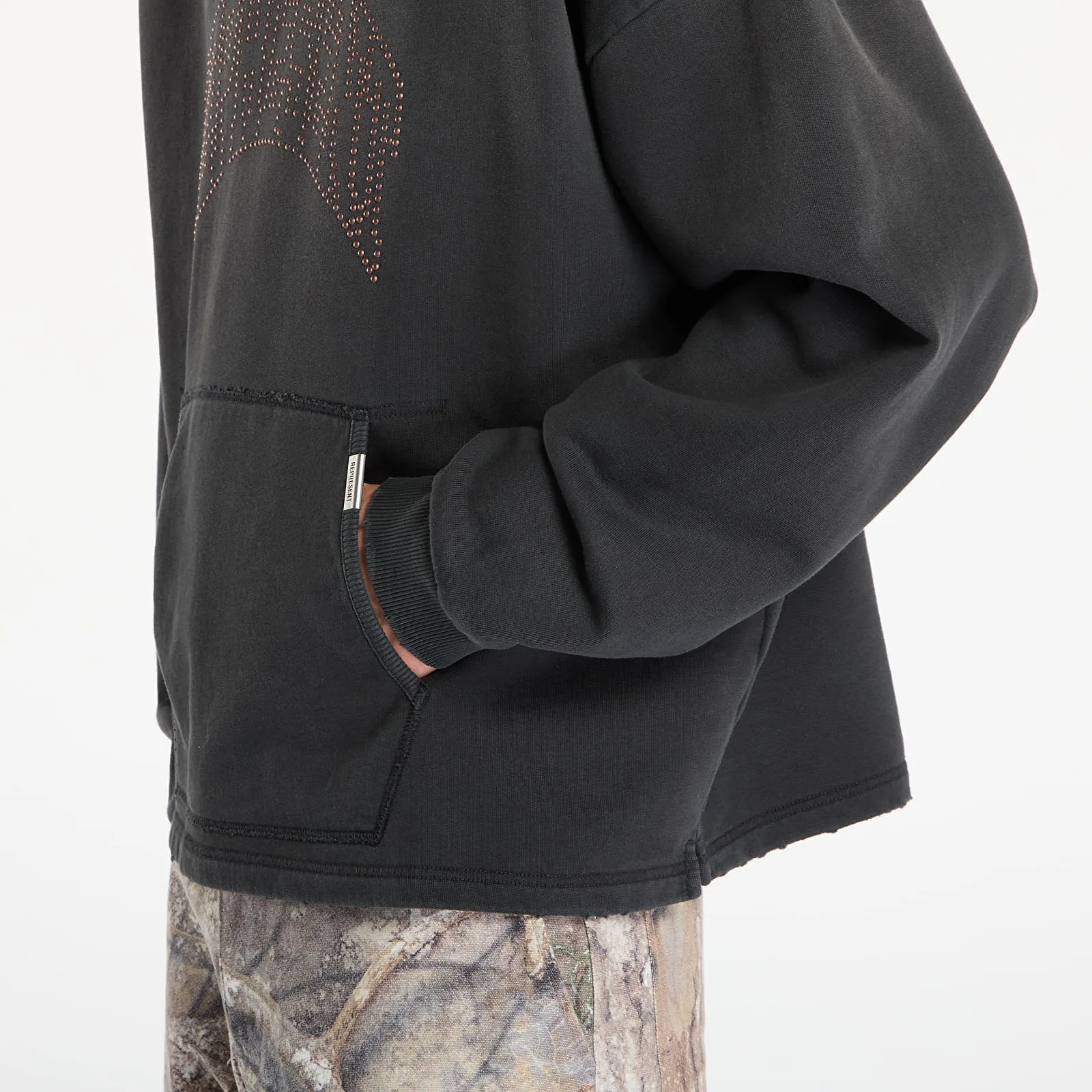 Суитшърт REPRESENT Embellished Hoodie UNISEX Stained Black L – Мъжки худита