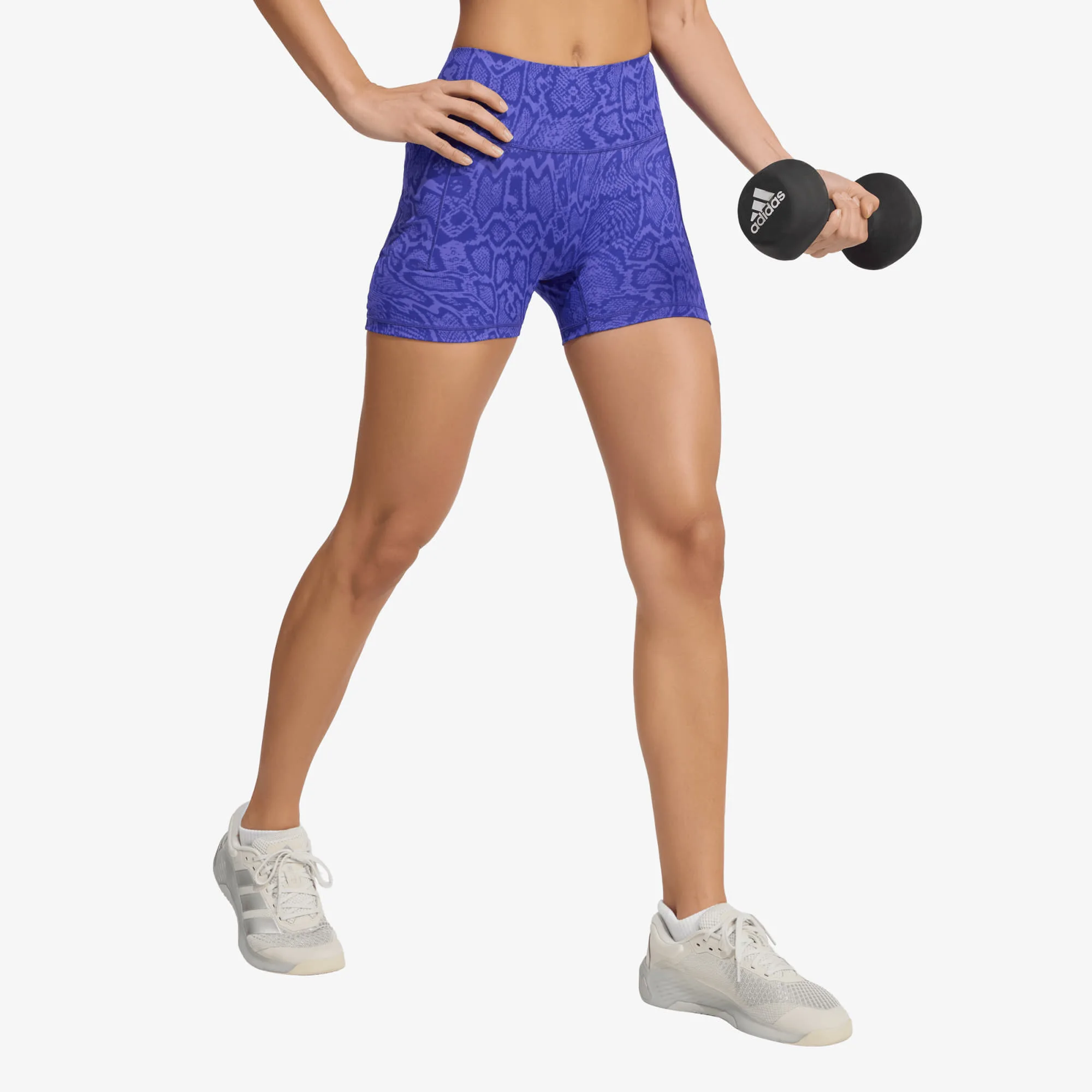 Къси панталони adidas Optpl Aop Shol Solar Purple/ Pure Purple M – Solar Purple|Pure Purple – Дамски къси панталони