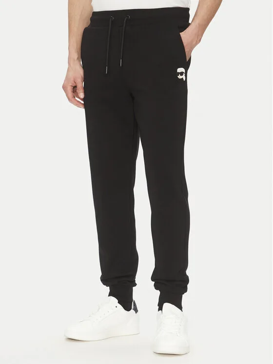 KARL LAGERFELD Долнище анцуг 705713 500900 Черен Regular Fit – Мъжки спортни панталони