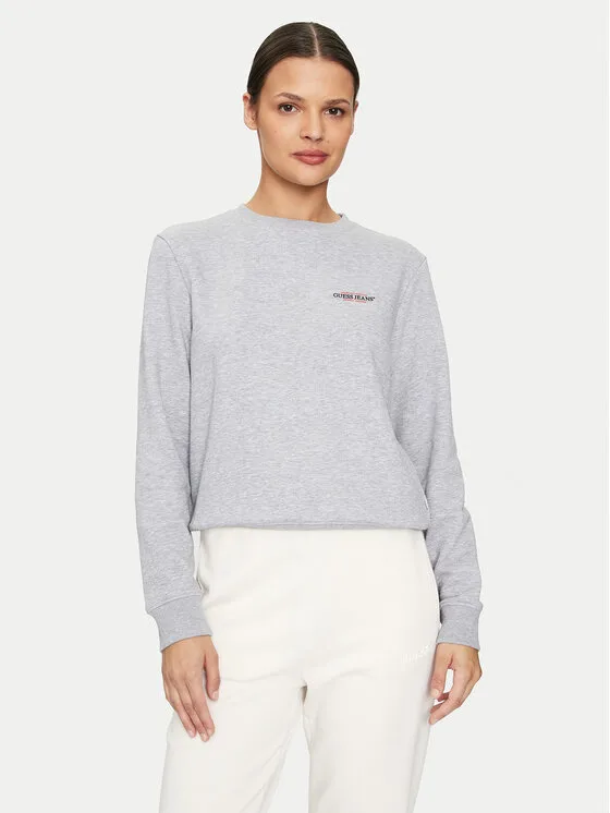 Дамски суитшърт Guess Jeans KC811 сив – Дамски суитшърти без цип