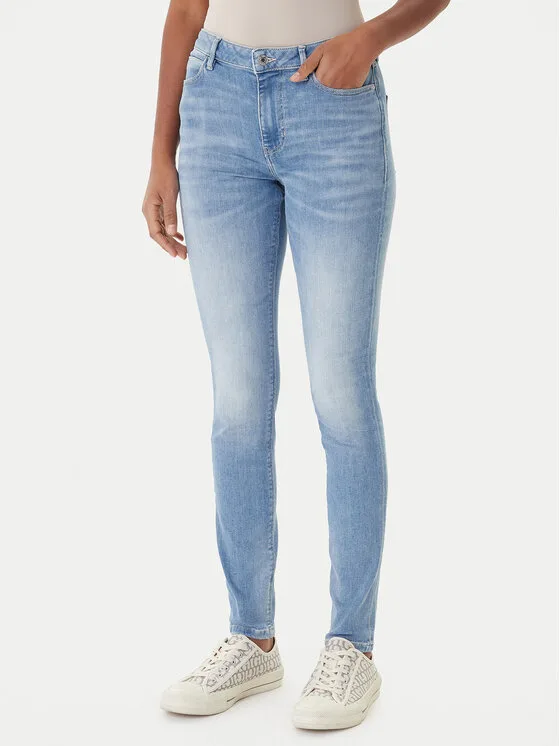 Guess Дънки W2YA46 D4Q01 Син Skinny Fit – Дамски skinny дънки