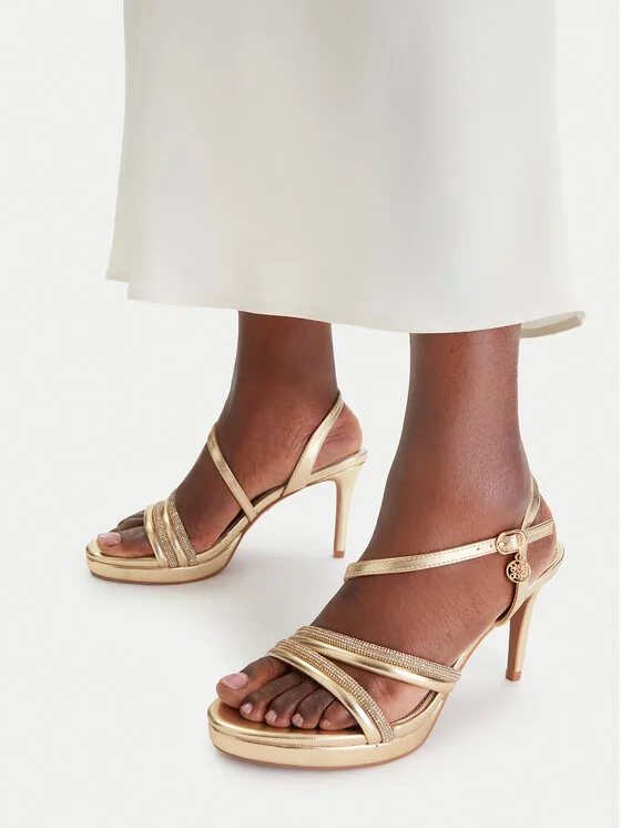 Nine West Сандали CEO-25120-2508 Златист – Дамски сандали на ток