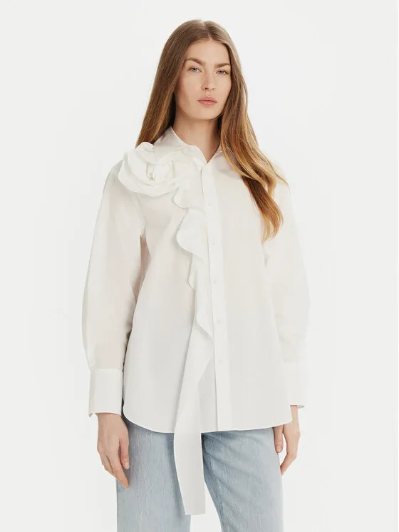 Marella Риза Ketch 2513111101 Бял Regular Fit – Дамски бизнес ризи