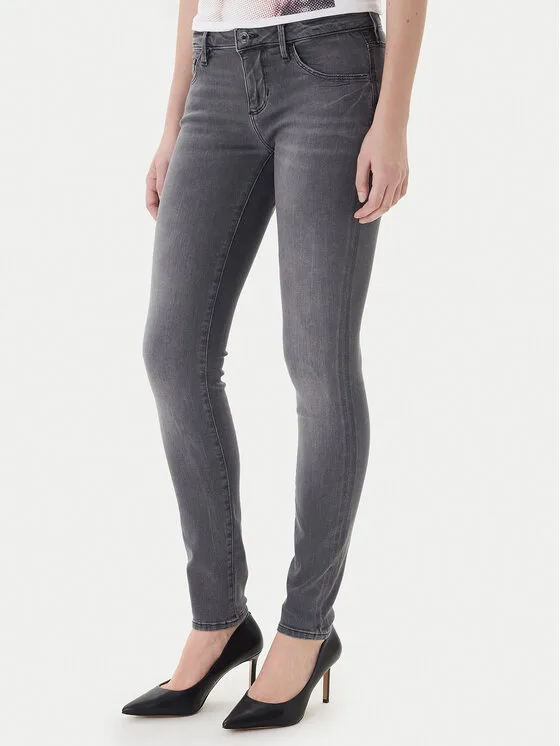 Guess Дънки Annette W2YA99 D4PZ2 Сив Skinny Fit – Дамски skinny дънки
