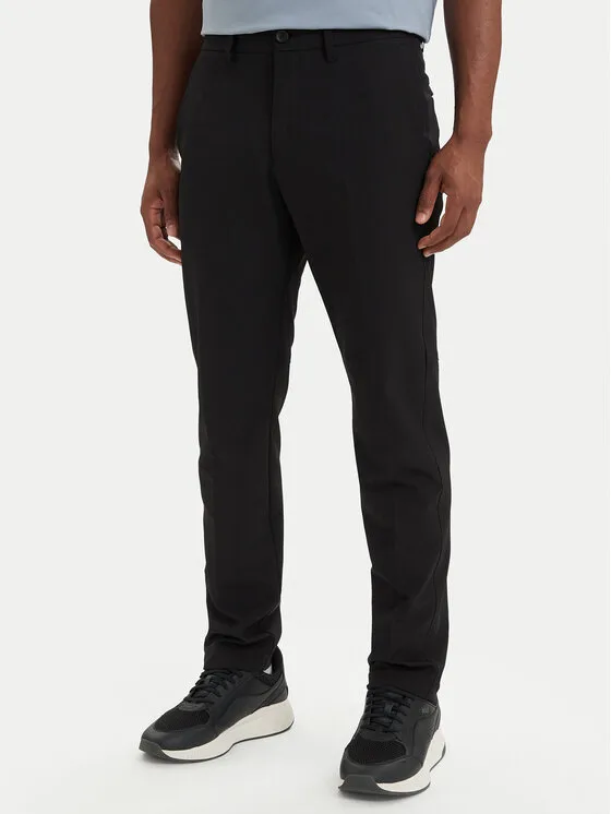 BOSS Текстилни панталони T_Commuter 50534303 Черен Slim Fit – Мъжки текстилни панталони