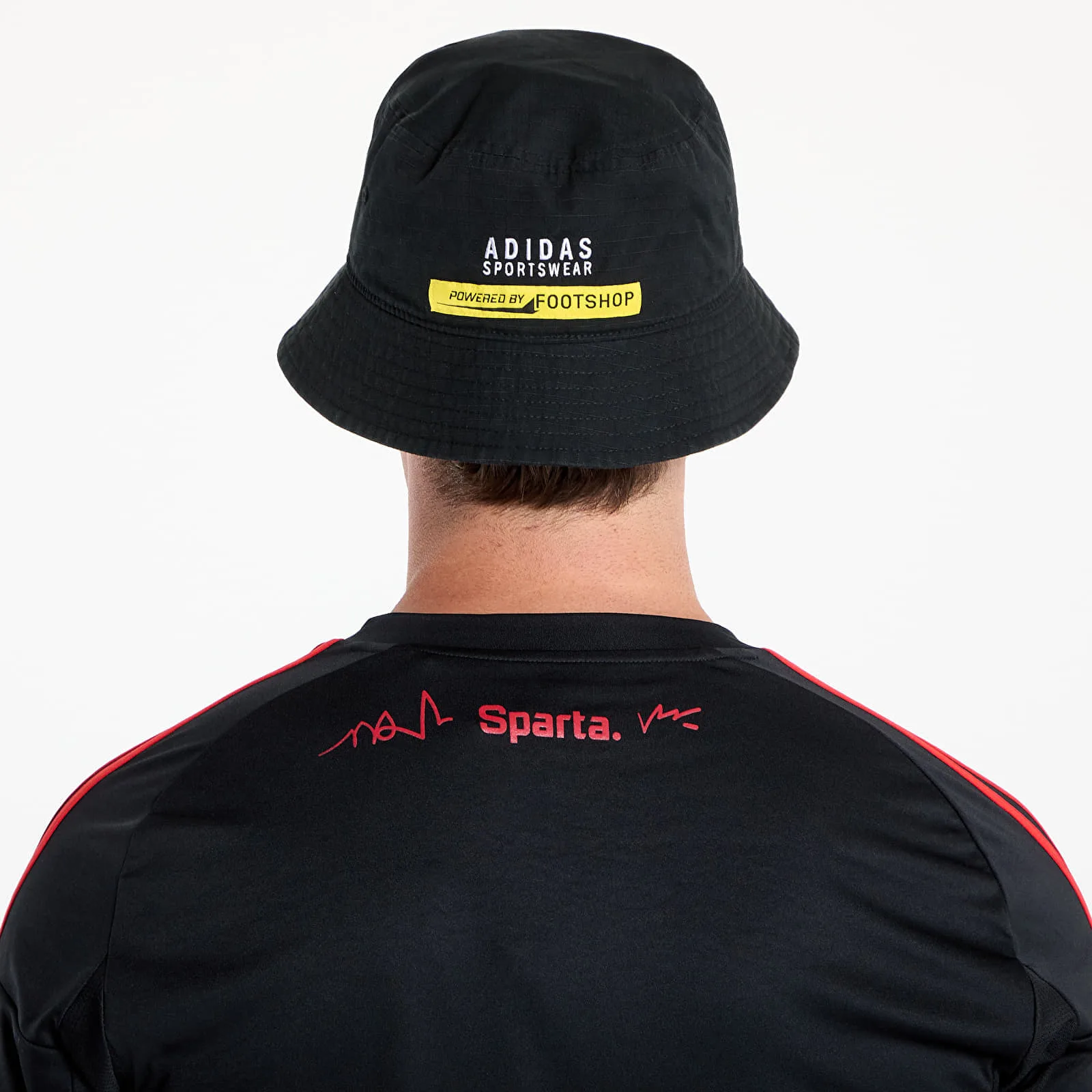 Бъкет шапка adidas Performance x Footshop Sparta S-M черна – Black – Бъкет шапки