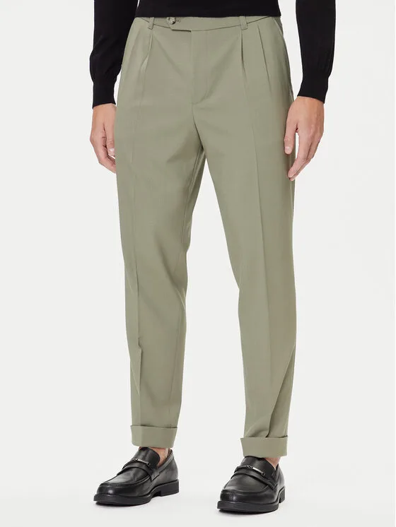 BOSS Текстилни панталони C-Perin-DPL 50545822 Зелен Tapered Fit – Мъжки текстилни панталони
