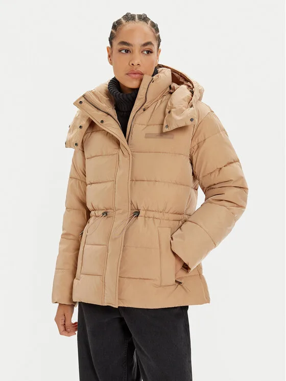 Дамско зимно яке Calvin Klein K20K207739 бежово – Дамски зимни якета