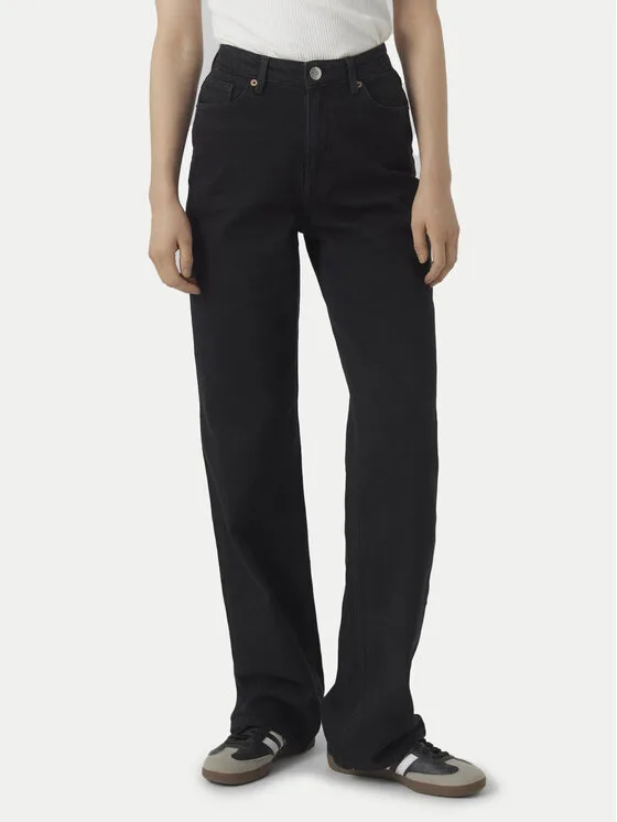 Vero Moda Дънки Tessa 10290541 Черен Wide Leg – Дамски wide leg дънки