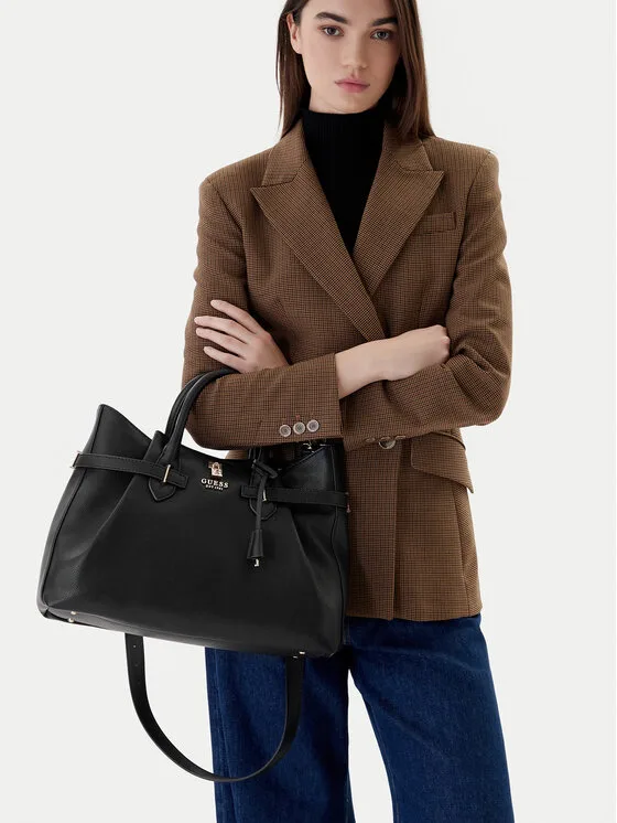 Дамска чанта Guess Yesba HWBG78 33070 черна – Черен – Дамски чанти тип куфарче