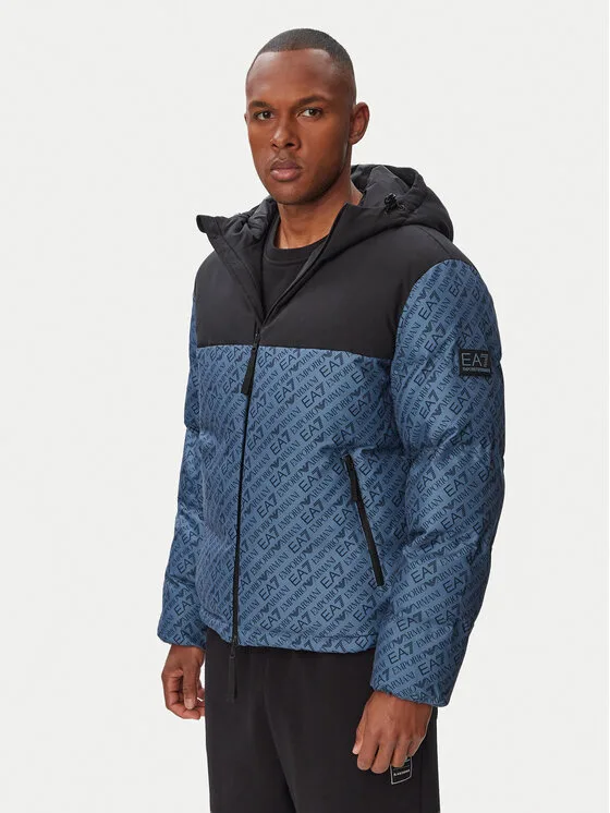 Мъжко зимно яке EA7 Emporio Armani синьо – Мъжки зимни якета
