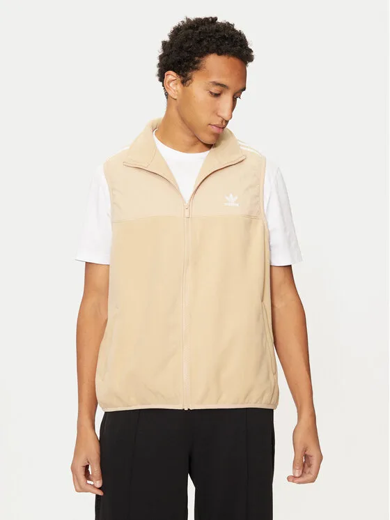 adidas Елек adicolor 3-Stripes IZ2483 Бежов Regular Fit – Мъжки елеци