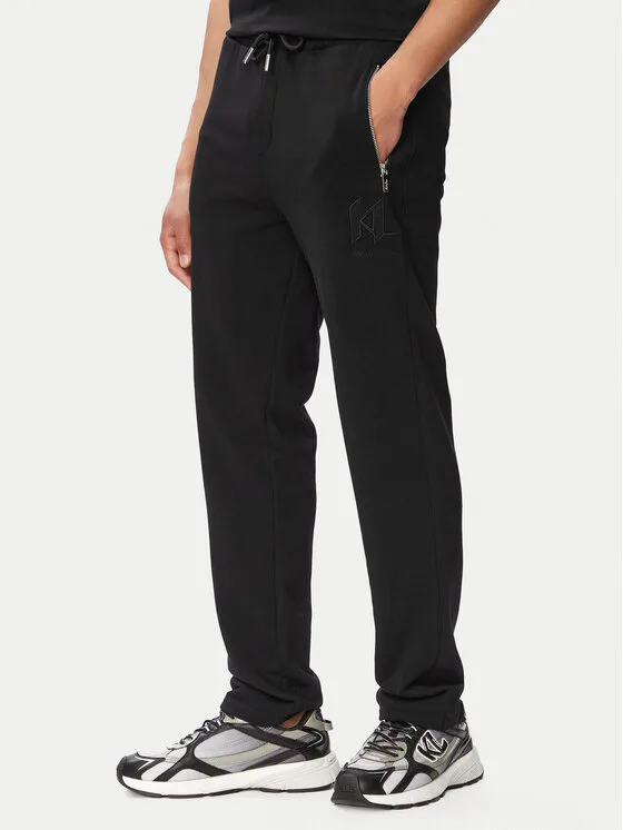 KARL LAGERFELD Долнище анцуг 705019 563900 Черен Regular Fit – Мъжки спортни панталони