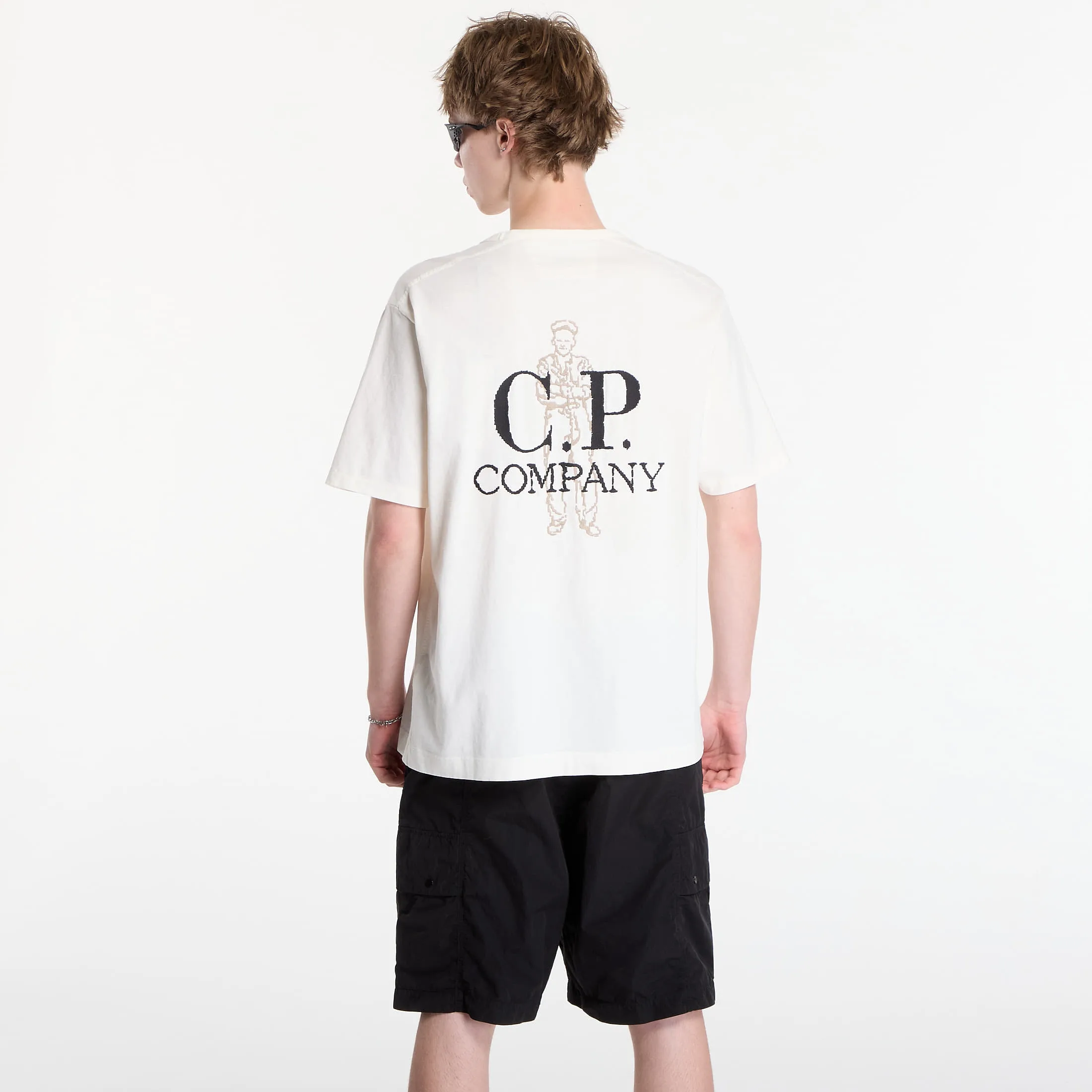 Тениска C.P. Company 1020 Jersey Short Sleeve Embroidery T-Shirt Gauze White S – Мъжки тениски