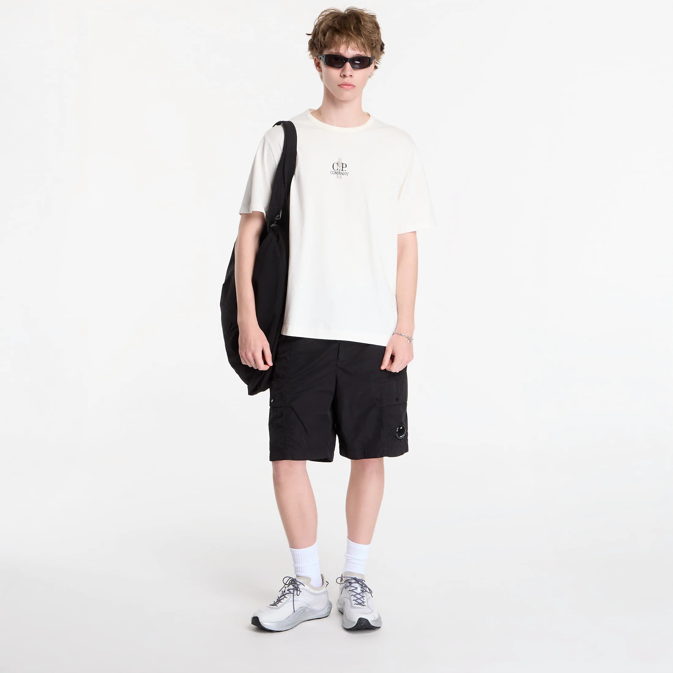 Тениска C.P. Company 1020 Jersey Short Sleeve Embroidery T-Shirt Gauze White S – Мъжки тениски