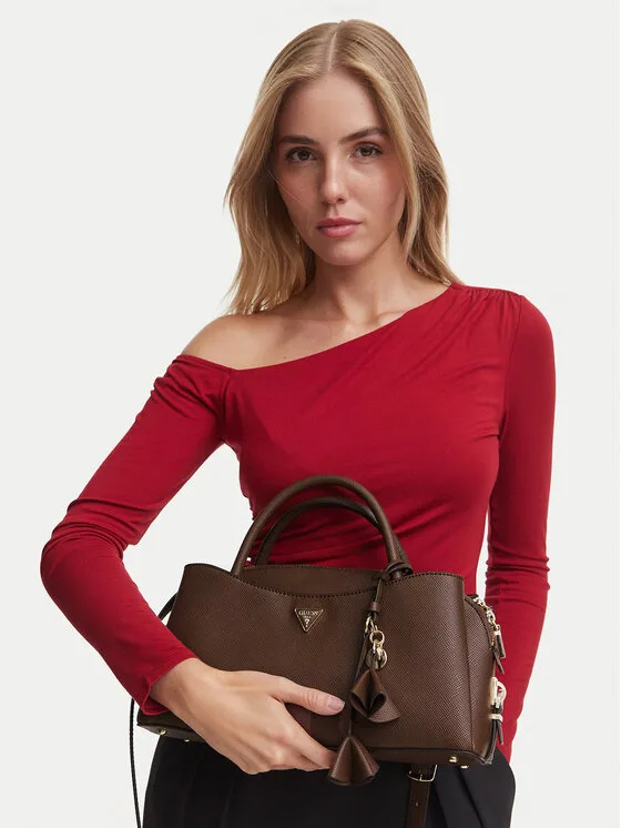 Дамска чанта Guess Danielle HWZG22 27050 кафява – Дамски чанти тип куфарче