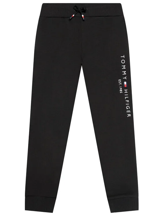 Tommy Hilfiger Долнище анцуг Essential KS0KS00214 Черен Regular Fit – Детски спортни панталони