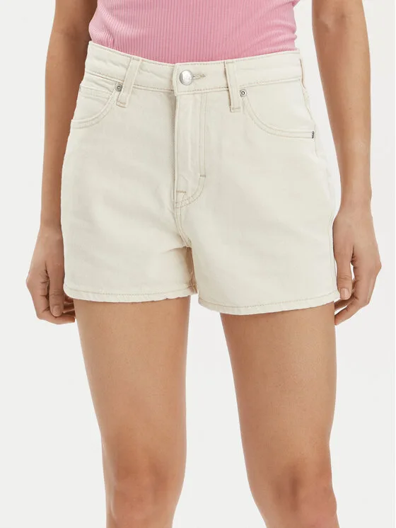 Lee Дънкови шорти Carol112348984 Екрю Regular Fit – Кремав – Дамски дънкови шорти