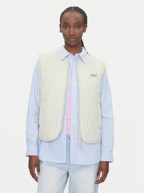Tommy Jeans Жилетка за костюм Onion DW0DW21184 Зелен Regular Fit – Дамски елеци
