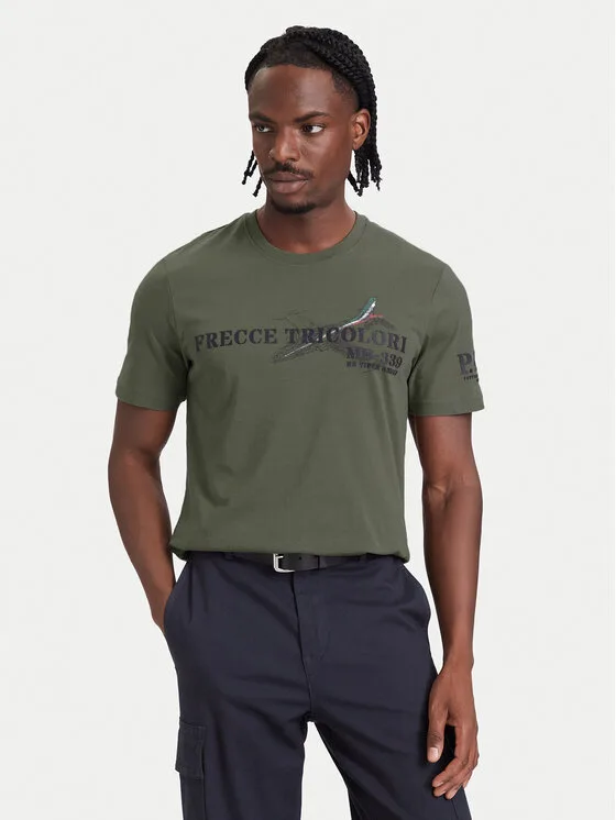 Aeronautica Militare Тишърт 262TS2541UJ00750 Каки Regular Fit – Мъжки тениски