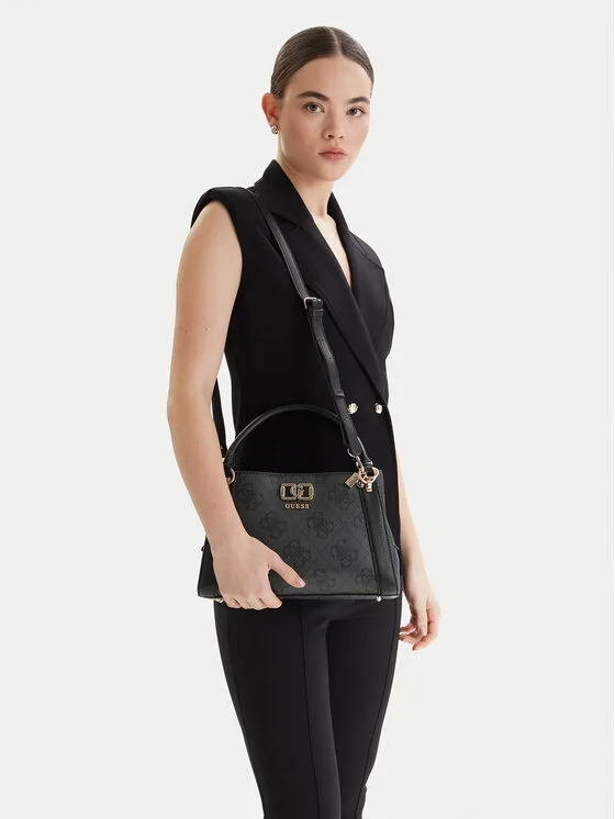 Guess Дамска чанта Karnilla Logo HWOS99 01060 Черен – Дамски чанти