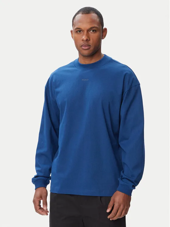 HUGO Суитшърт Daposo 50511029 Син Relaxed Fit – Мъжки суитшърти без цип
