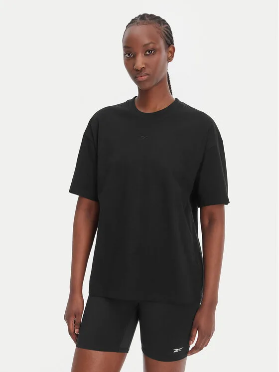 Reebok Тишърт Reebok x Ewa Chodakowska RK25611CCW Черен Relaxed Fit – Дамски тениски