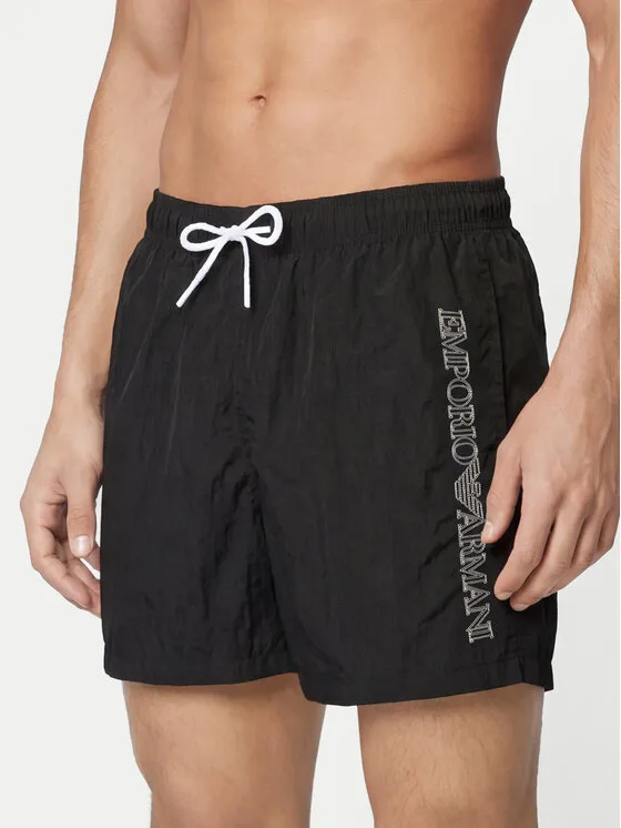 Мъжки плувни шорти Emporio Armani EM000583 AF20425 UC001 черни – Черен – Мъжки бански