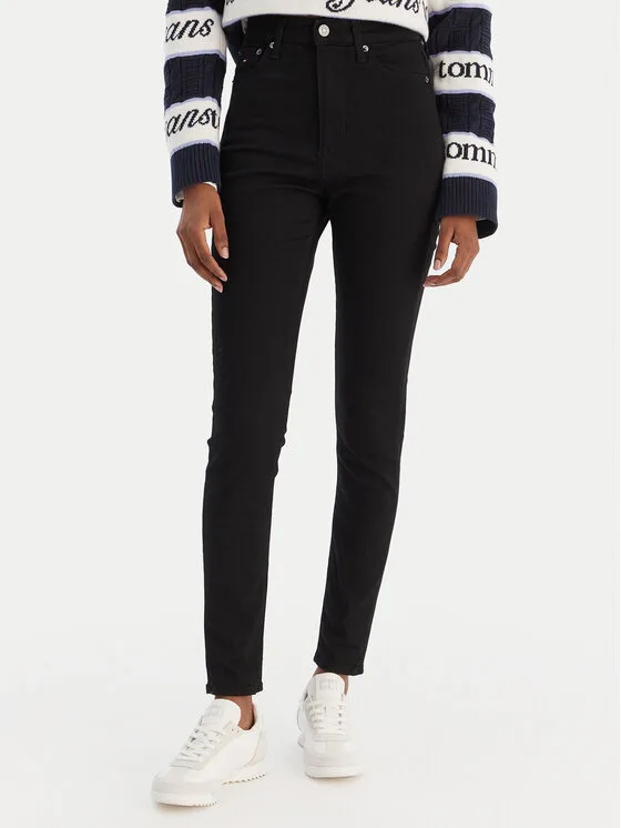 Дамски дънки Tommy Jeans Sylvia DW0DW19936 сини – Дамски skinny дънки