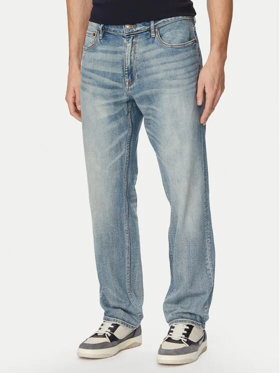 Мъжки дънки Guess M6GAR7 D0866 сини – Мъжки straight дънки