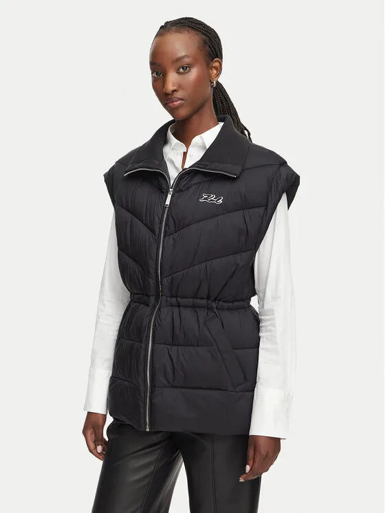 KARL LAGERFELD Жилетка за костюм B3W15033 Черен Regular Fit – Дамски елеци