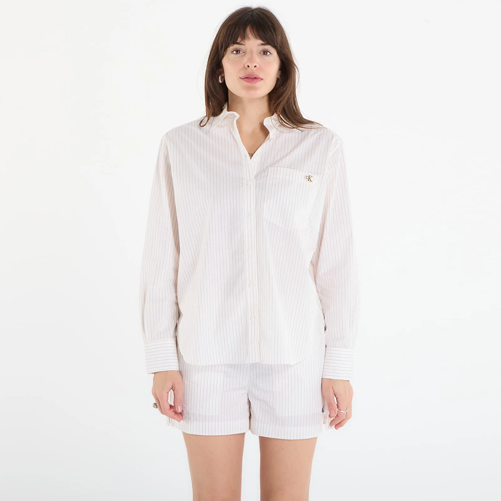 Риза Calvin Klein Jeans Yarndye Cotton Poplin Relaxed Sh ? S – Дамски ризи