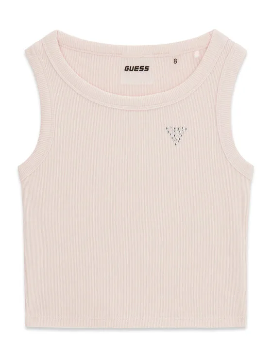 Guess топ J6GI36 K8RT2 Светлорозов Slim Fit – Детски топове