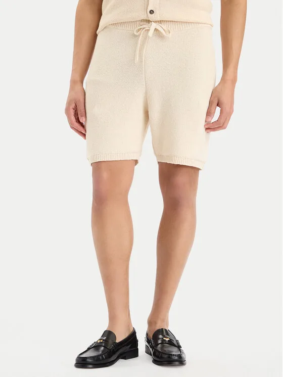 Tommy Hilfiger Шорти от плат MW0MW42797 Кремав Regular Fit – Мъжки текстилни къси панталони