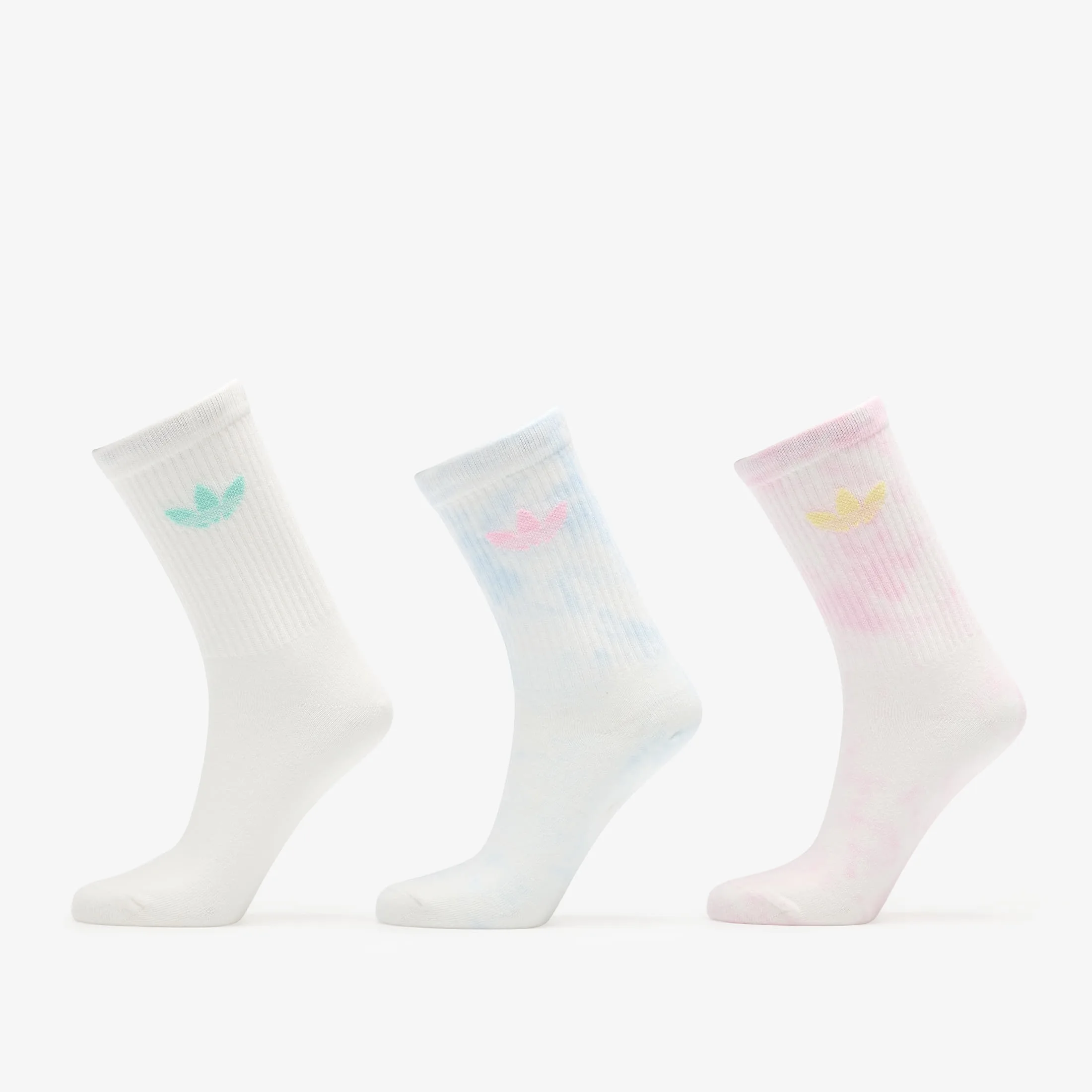 Чорапи adidas Tie Dye Crew Socks 3-Pack Off White/ Wonder Beige/ Dark Brown M – Off White|Wonder Beige|Dark Brown