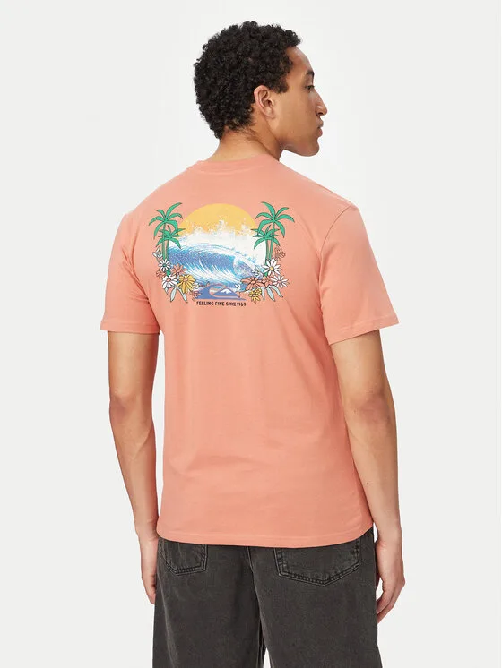 Quiksilver Тишърт EV Barrel Paradise EQYZT08285 Светлорозов Regular Fit – Мъжки тениски