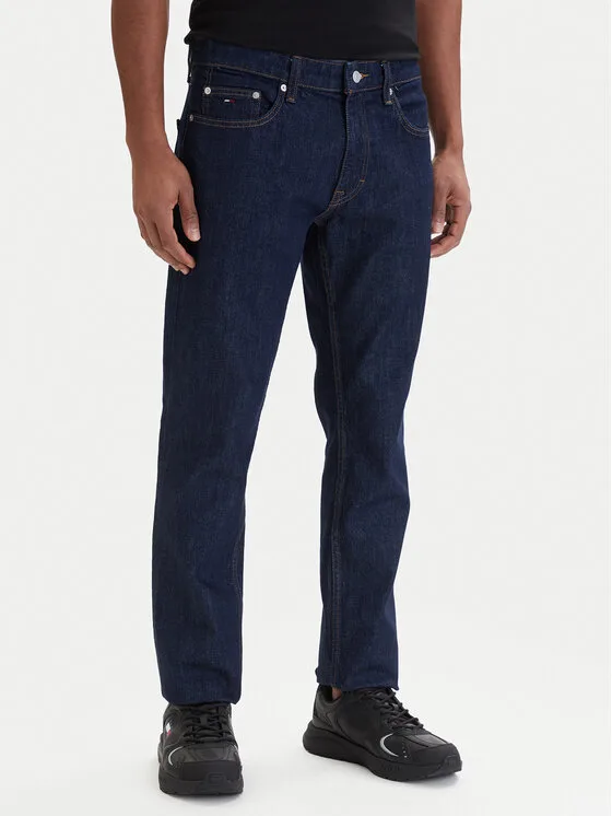 Tommy Jeans Дънки Scanton DM0DM23063 Тъмносин Slim Fit – Мъжки slim дънки