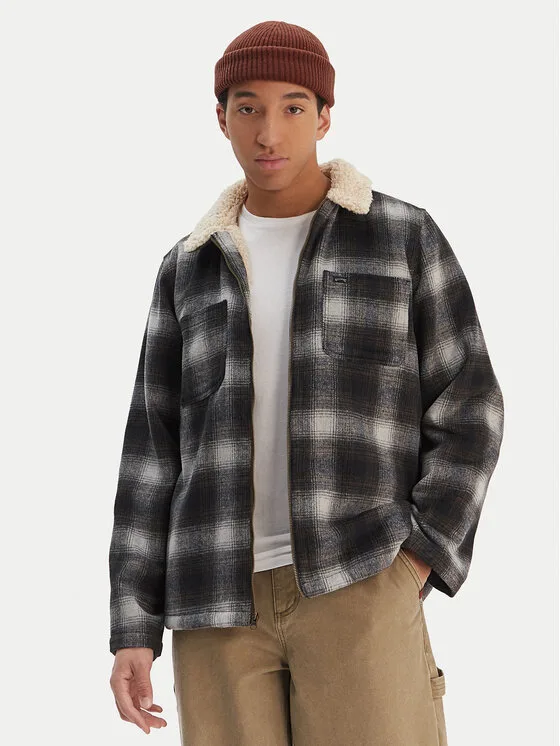 Billabong Риза-яке Hills Sherpa EBYJK00136 Сив Regular Fit – Мъжки преходни якета