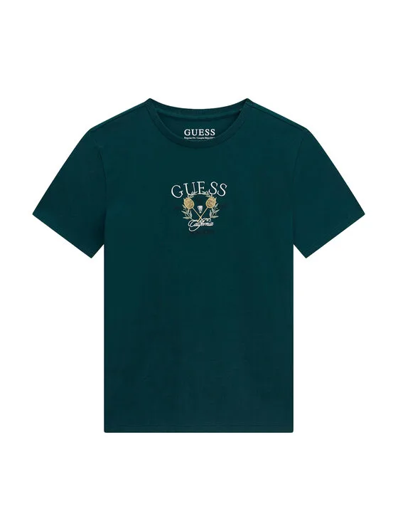 Guess Тишърт L6YI25 K3764 Тъмнозелен Regular Fit – Мъжки тениски
